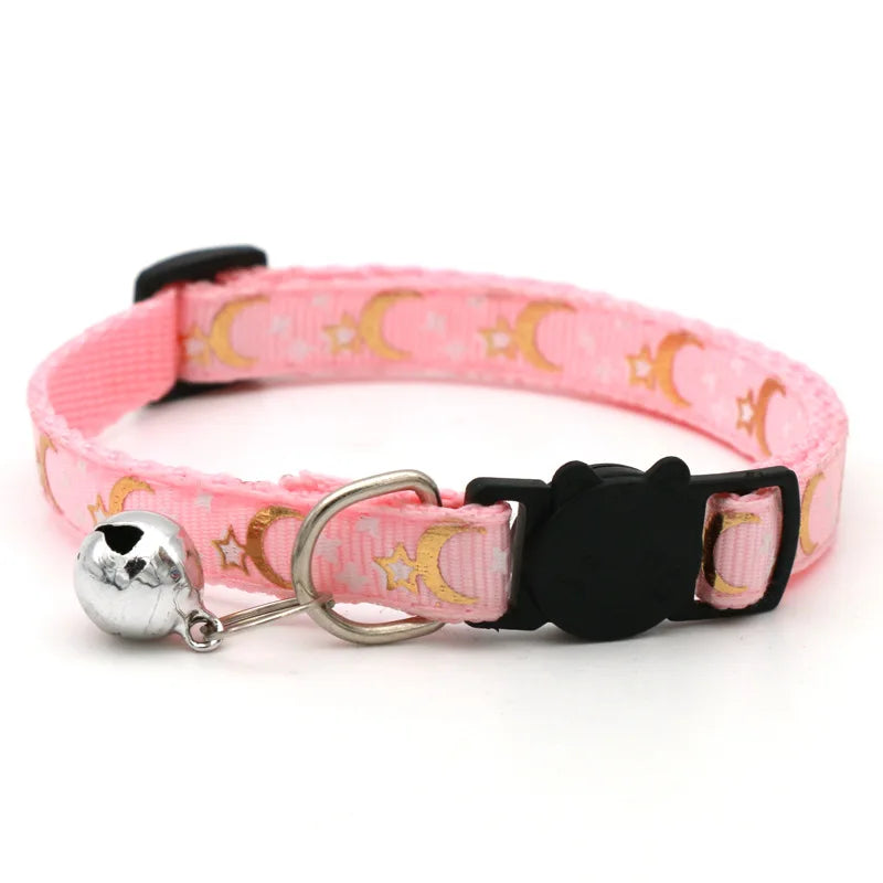 Star & Moon Bell Cat Collar | Pawly