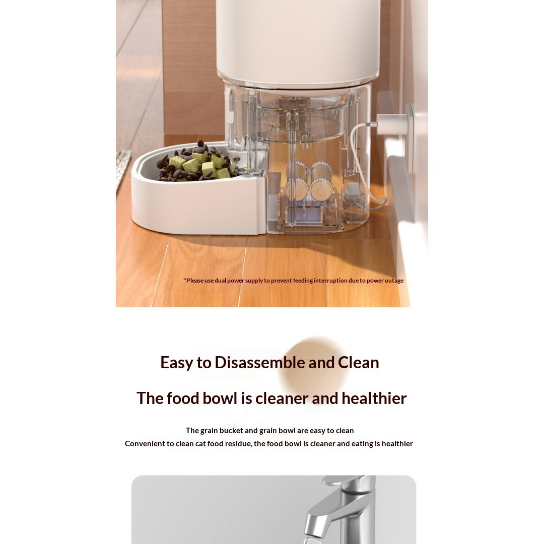 WiFi Smart Pet Feeder – easy to disassemble and clean, detachable food bowl for healthier feeding