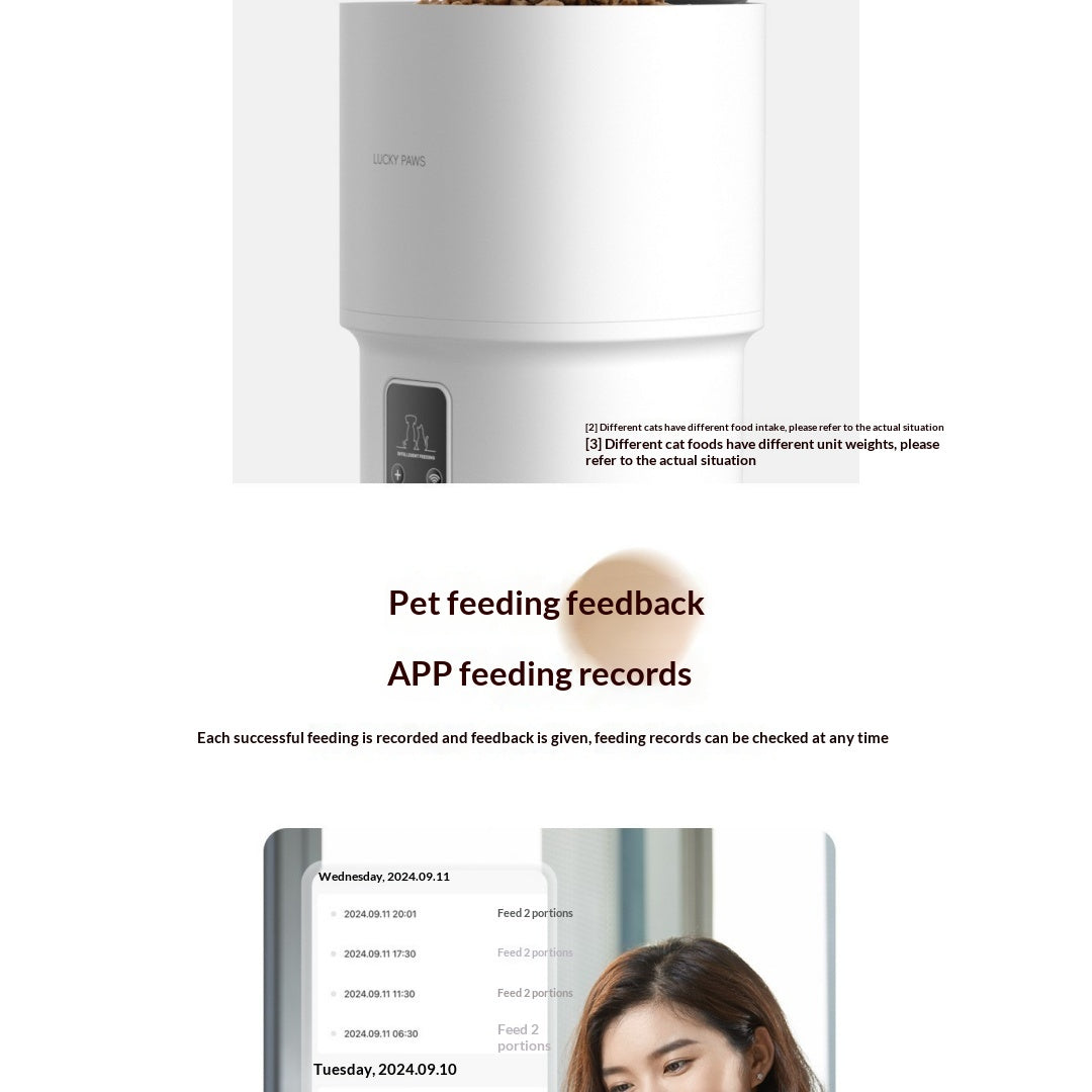 WiFi Smart Pet Feeder – app feeding records and feedback, every feeding logged and trackable anytime