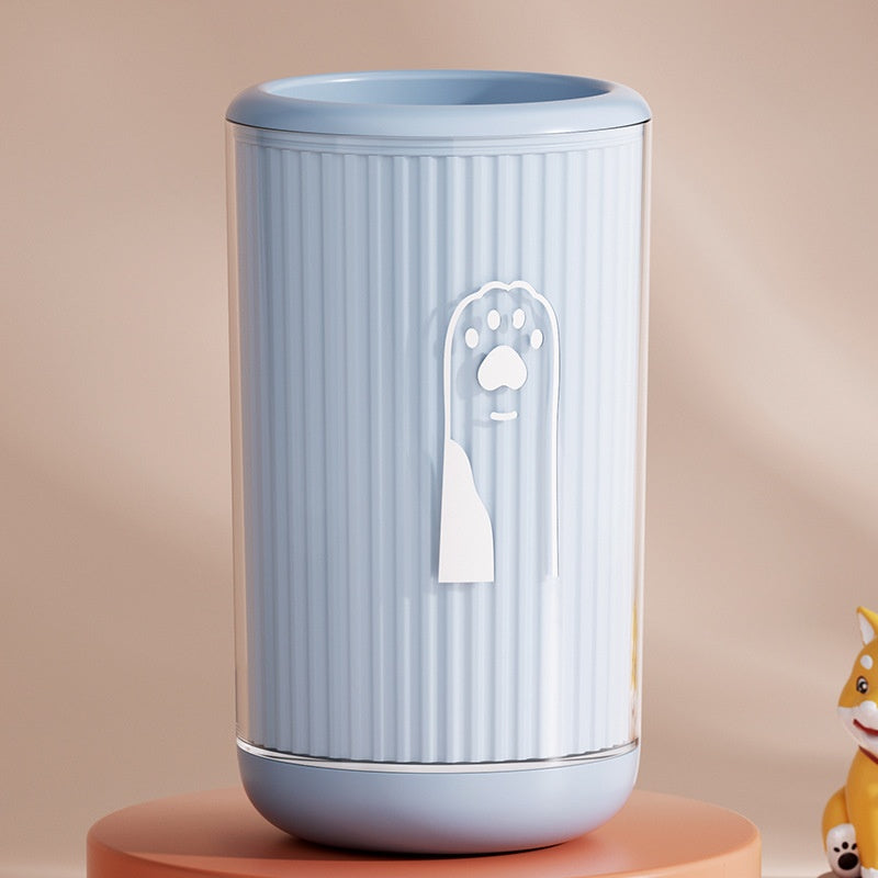 Dog paw cleaning cup blue L Cartoon - product view