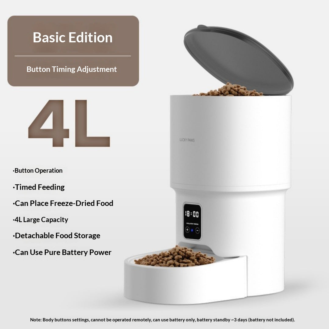 WiFi Smart Pet Feeder 4L Basic Edition – timed feeding for cats and dogs