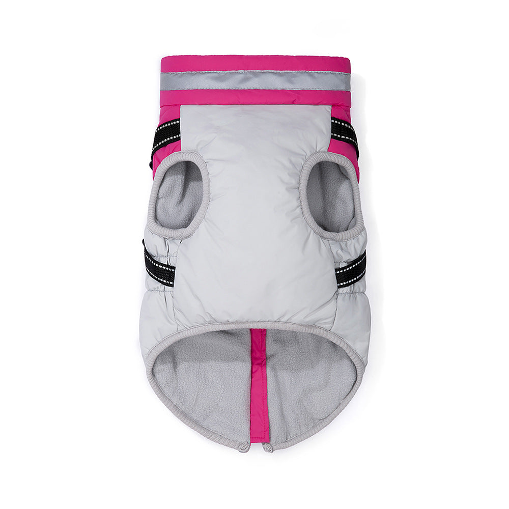 Fleece interior lining detail - waterproof dog jacket