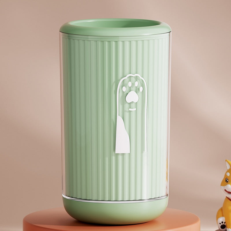 Dog paw cleaning cup Green L Cartoon - product view