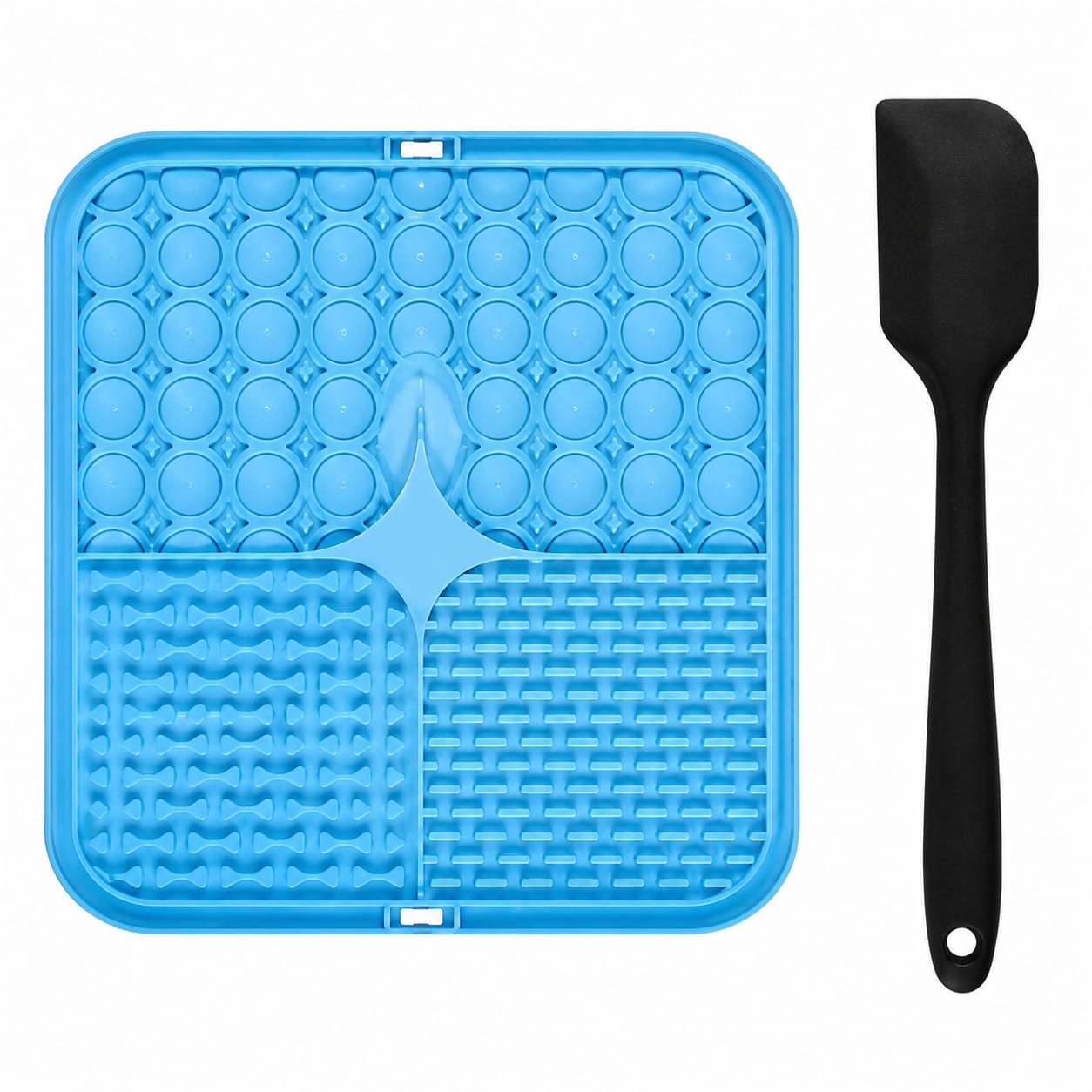 Silicone Lick Mat for Dogs - Light Blue + Scraper | Pawly