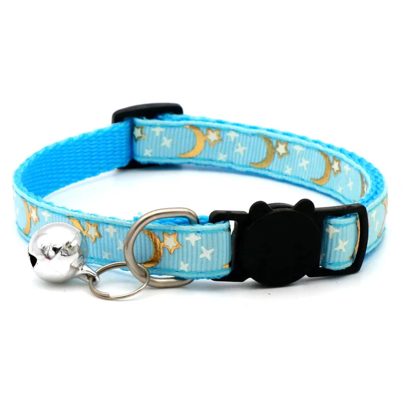 Star & Moon Bell Cat Collar | Pawly