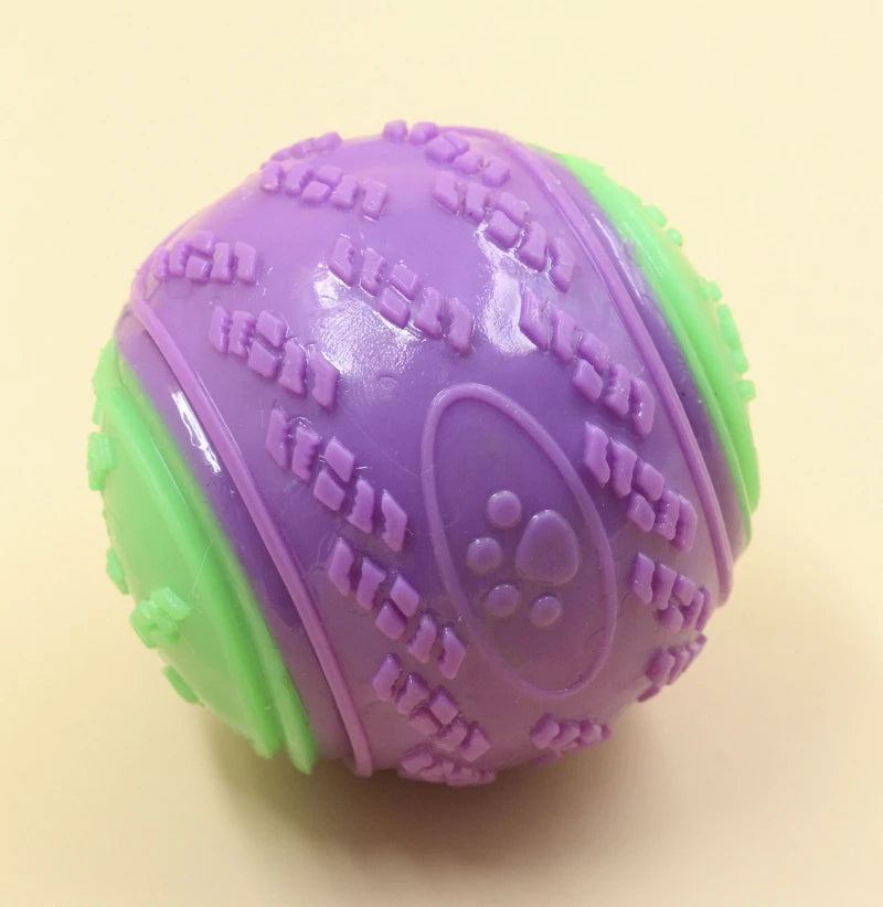 Squeaky TPR Dog Teeth Cleaning Ball Toy | Pawly