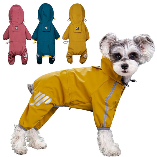 Waterproof Reflective Dog Raincoat Jumpsuit | Pawly
