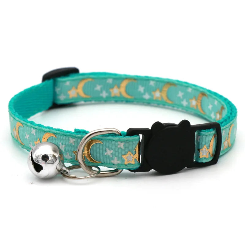 Star & Moon Bell Cat Collar | Pawly