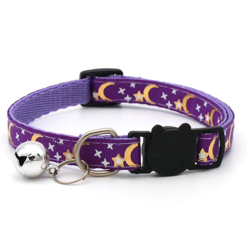 Star & Moon Bell Cat Collar | Pawly