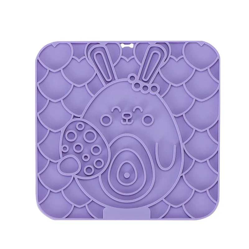 Silicone Lick Mat for Dogs - Purple Rabbit | Pawly