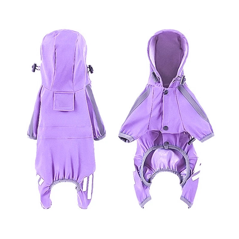 Waterproof Reflective Dog Raincoat Jumpsuit | Pawly