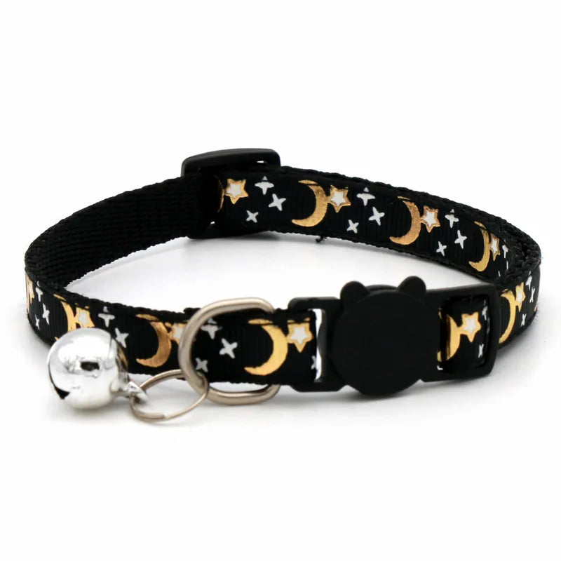 Star & Moon Bell Cat Collar | Pawly