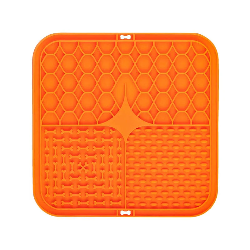 Silicone Lick Mat for Dogs -Orange | Pawly