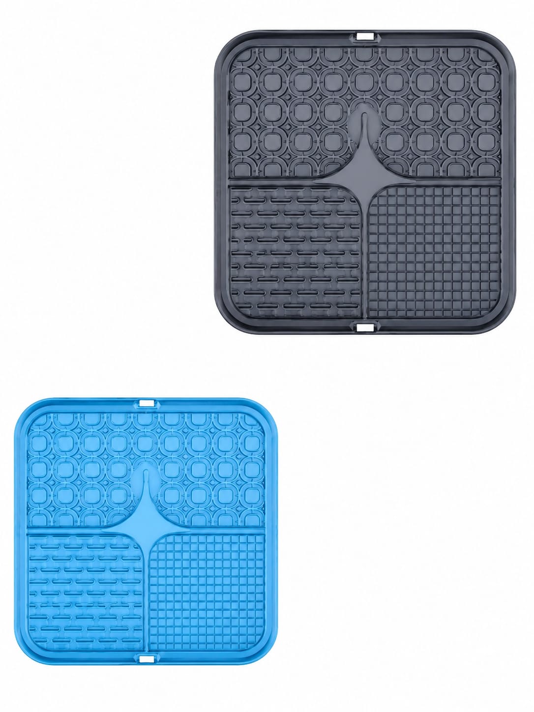 Silicone Lick Mat for Dogs - Dark Grey + Light Blue | Pawly