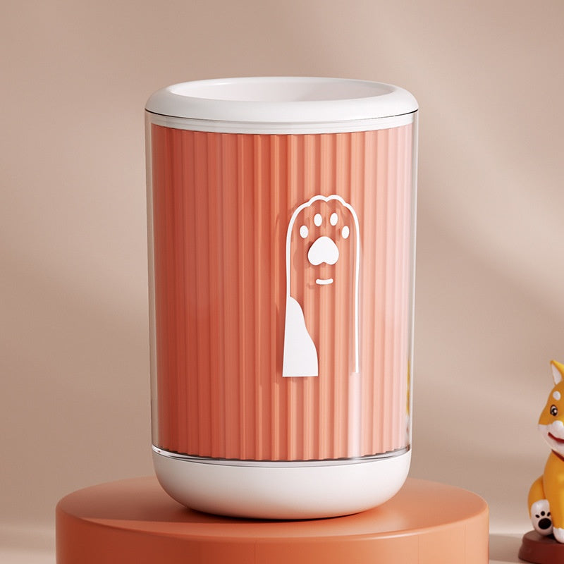 Dog paw cleaning cup orange M Cartoon - product view