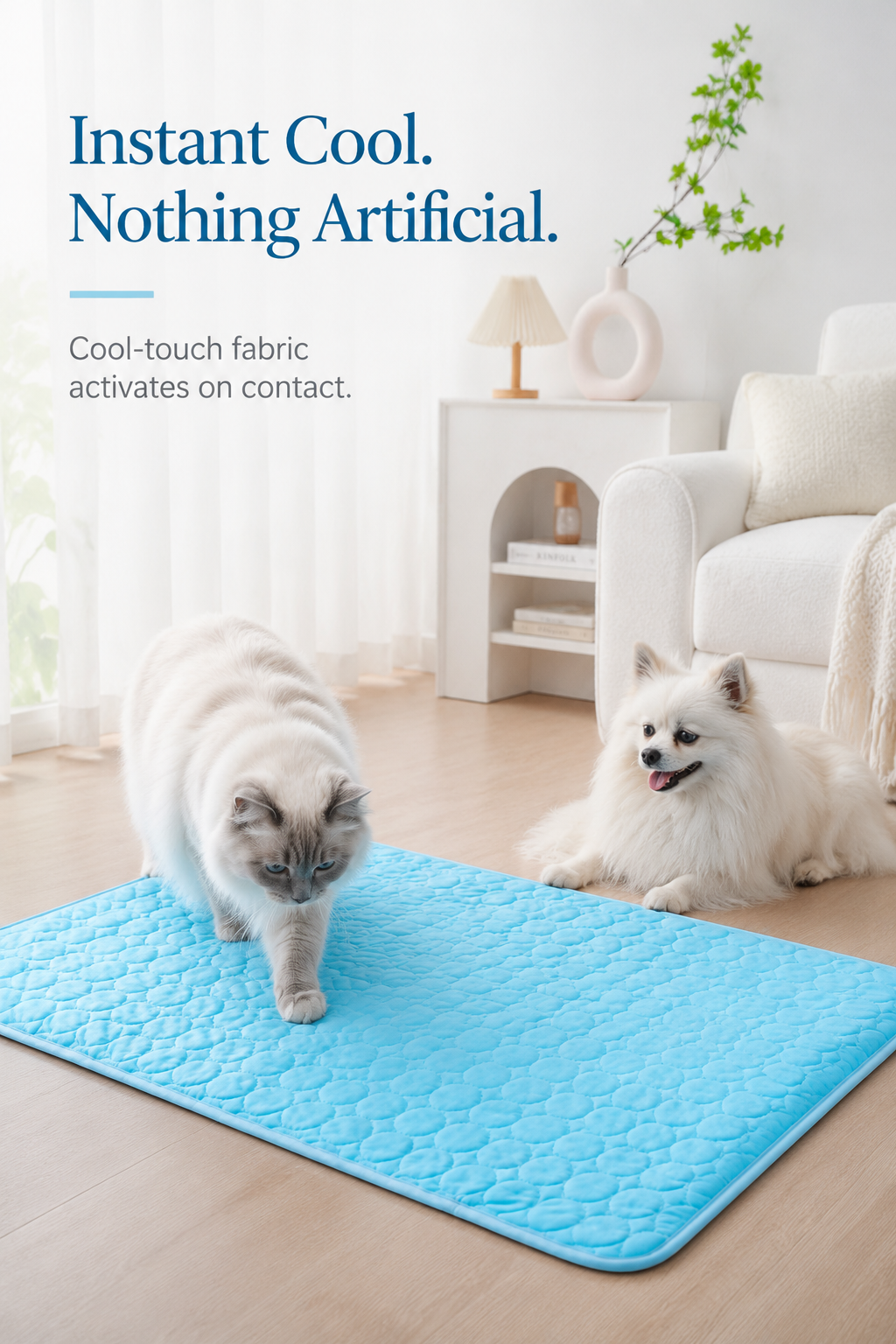 Instant Cooling mat activates on contact