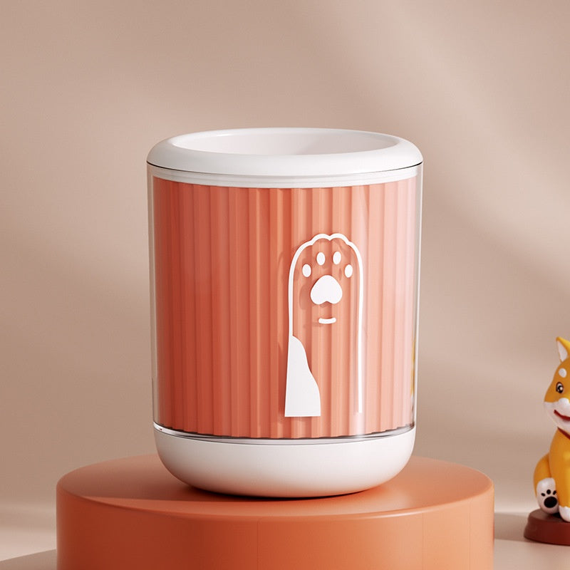 Dog paw cleaning cup orange S Cartoon - product view