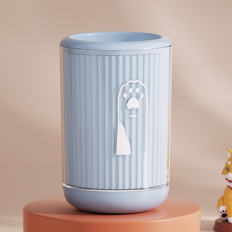 Dog paw cleaning cup blue M Cartoon - product view