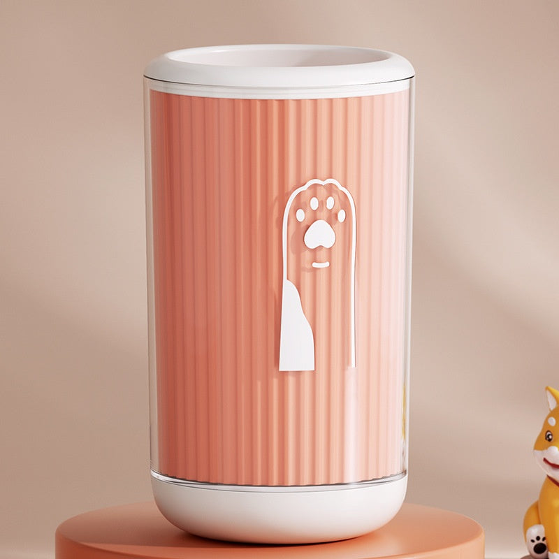 Dog paw cleaning cup orange L Cartoon - product view
