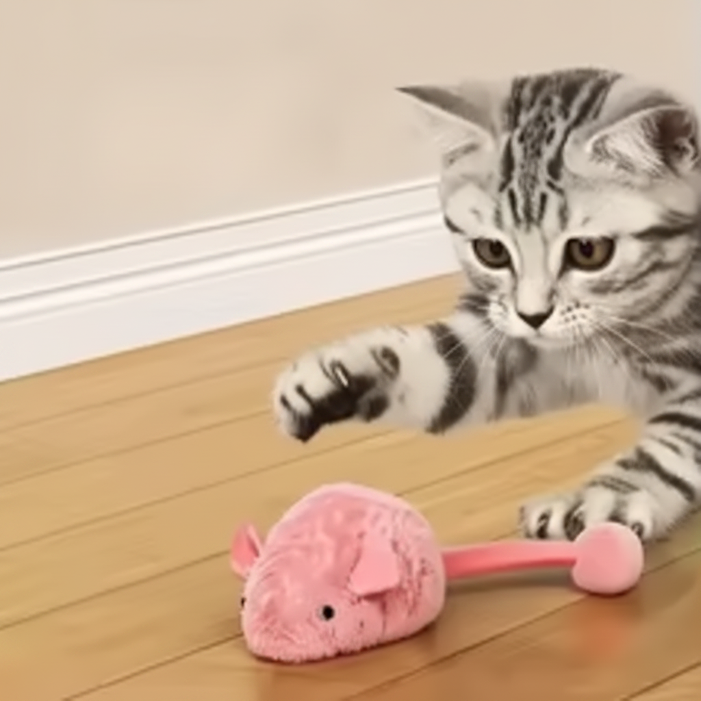 Glow-in-the-Dark Plush Mouse Cat Toy | Pawly