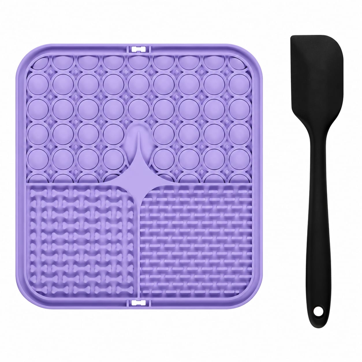 Silicone Lick Mat for Dogs - Purple + Scraper | Pawly