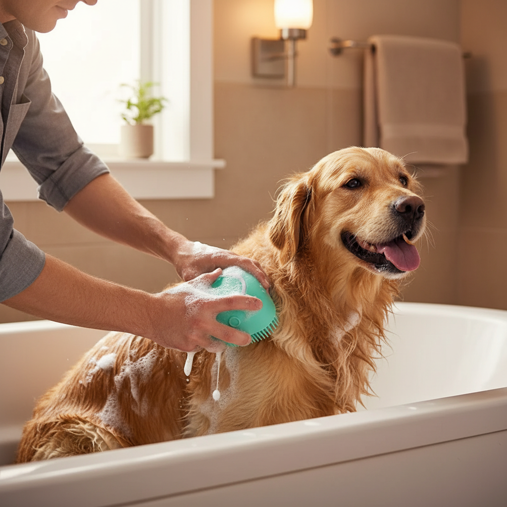 Silicone Pet Shampoo Brush