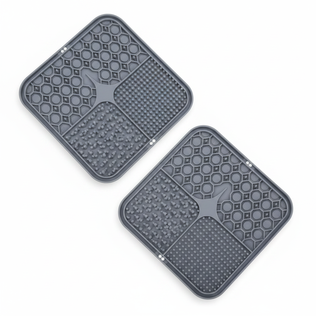 Silicone Lick Mat for Dogs - Dark Grey x2 | Pawly